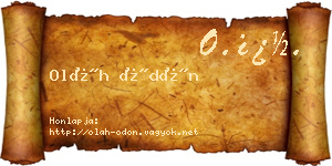 Oláh Ödön névjegykártya